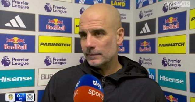 瓜迪奥拉:感谢英足总让曼城有更少时间备战皇马