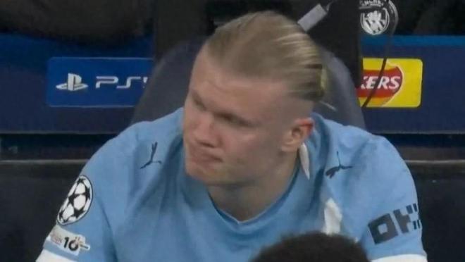 欧冠出局夜：哈兰德破荒难救主，被换下场时满脸不甘