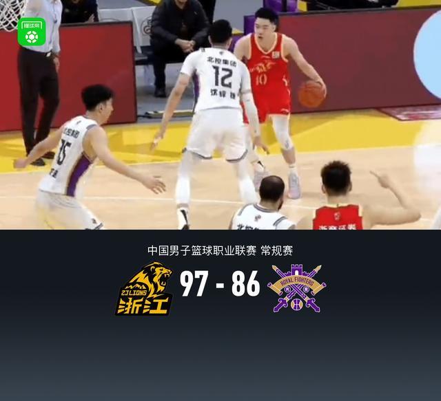 广厦97-86北控取3连胜，朱俊龙23+3+7，里勒空砍28分