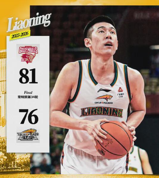 辽宁不敌浙江！乌戈再收一好三坏消息，王牌隐身，季后赛形势不妙
