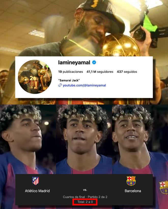 亚马尔把头像换成伯纳乌滑跪，巴萨球迷集体窒息