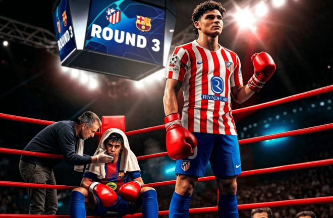 巴萨2-1胜马竞却总比分2-3出局，亚马尔高光难掩防线之殇