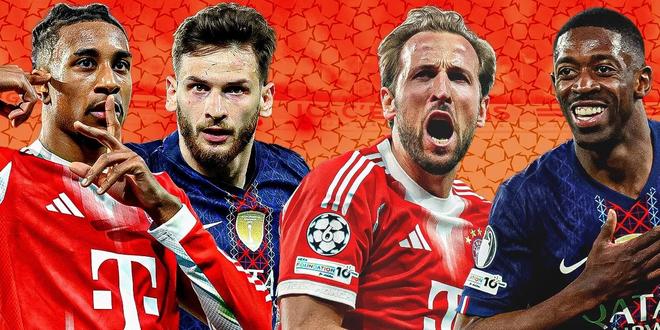 本赛季出场最多的43名五大联赛球员中，仅1人来自拜仁或巴黎