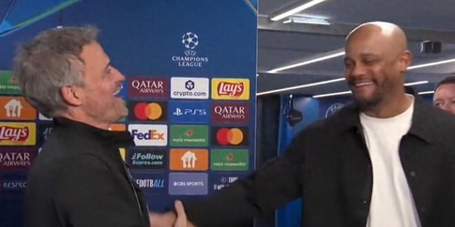 9球狂飙后的相视一笑：恩里克调侃孔帕尼