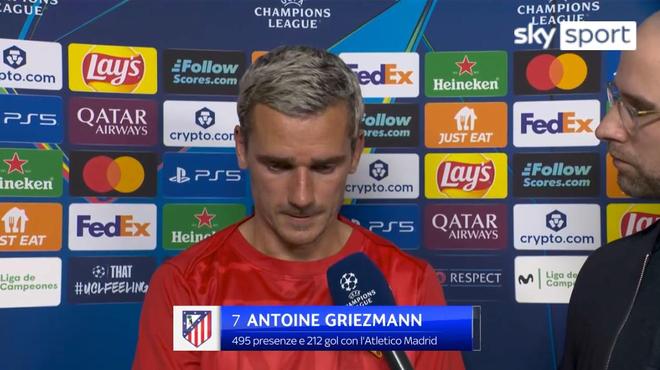 格列兹曼：这是我在马竞主场最后一场欧冠，我将永远铭记于心