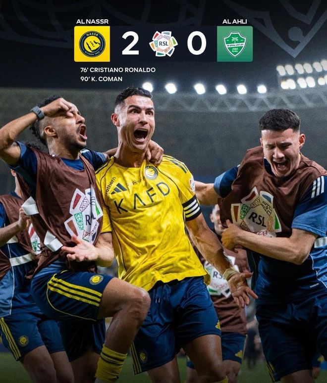 2-0！C罗头槌斩生涯第970球 率队掀翻亚冠冠军 联赛16连胜8分领跑