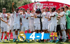 皇马U19西青杯决赛4-1胜十人巴萨U19，本赛季斩获三冠