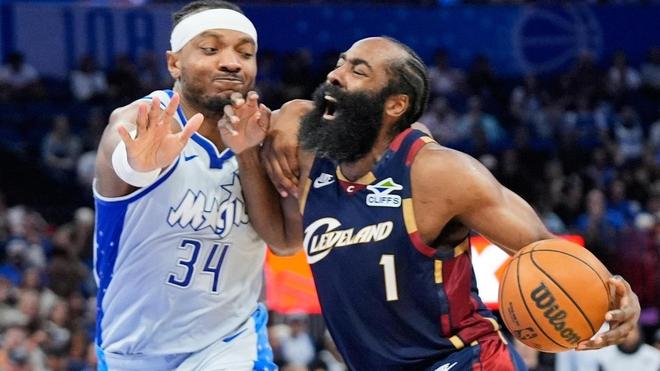 哈登30+6+8创两大纪录，骑士惜败魔术！米切尔24中9，贝恩35+6+6