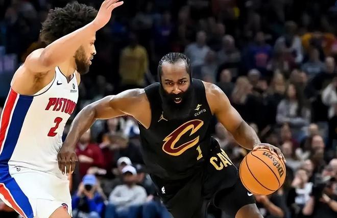 骑士输10分，米切尔19投9中，哈登22+8+7+7失误，活塞终结12连败