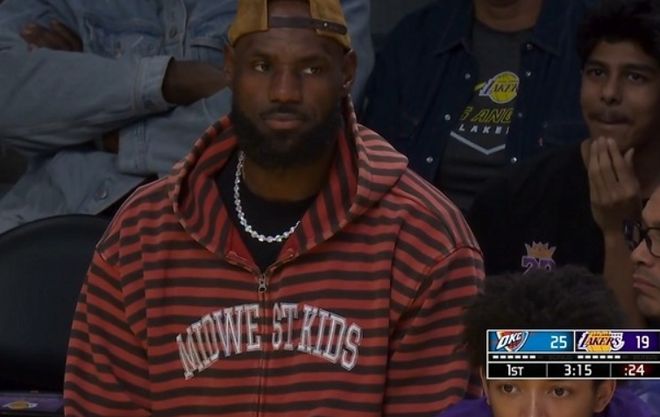 詹姆斯休战，湖人36分惨败雷霆，遭对手横扫！但湖人守住西部第四