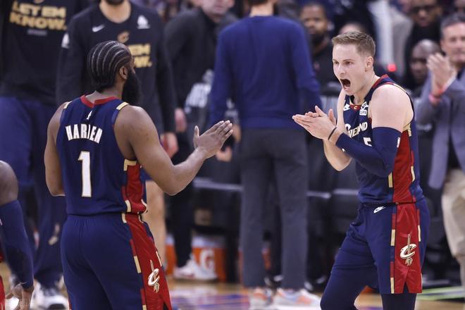 骑士94-115输活塞，哈登8失误，一战看清5个现实：米切尔季后赛虫