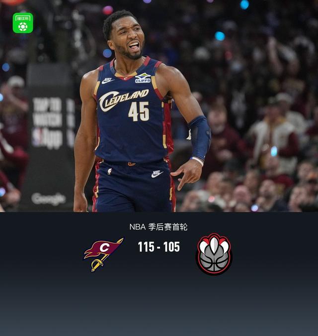 骑士115-105猛龙2-0领先，米切尔30分，哈登28分，英格拉姆15中3