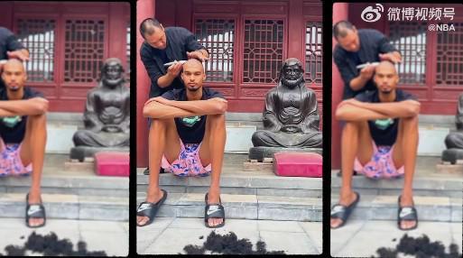 马刺森林狼比赛间隙，NBA赛场播放文班亚马少林寺修行短片