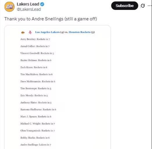 湖媒晒图打脸15位专家！整整1085天啊，湖人终于赢下系列赛