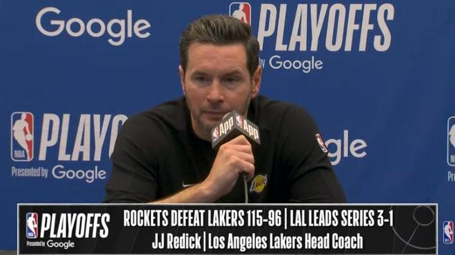 湖人丢G4发布会！雷迪克不满失误，自曝缺乏持球攻坚点，并展望G5