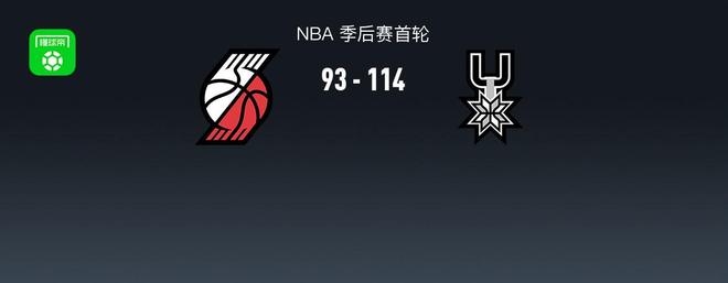 NBA战报：马刺114-93大胜开拓者，福克斯28+6+7
