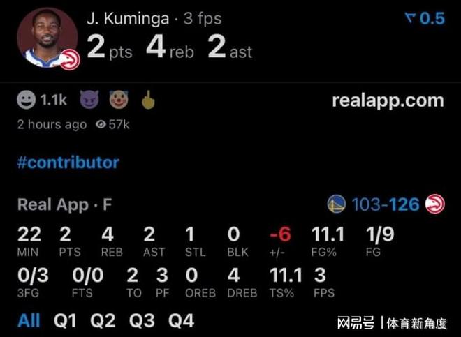 2+4+2，面对旧主，库明加搞砸了，不爽一人是真藏不住啊