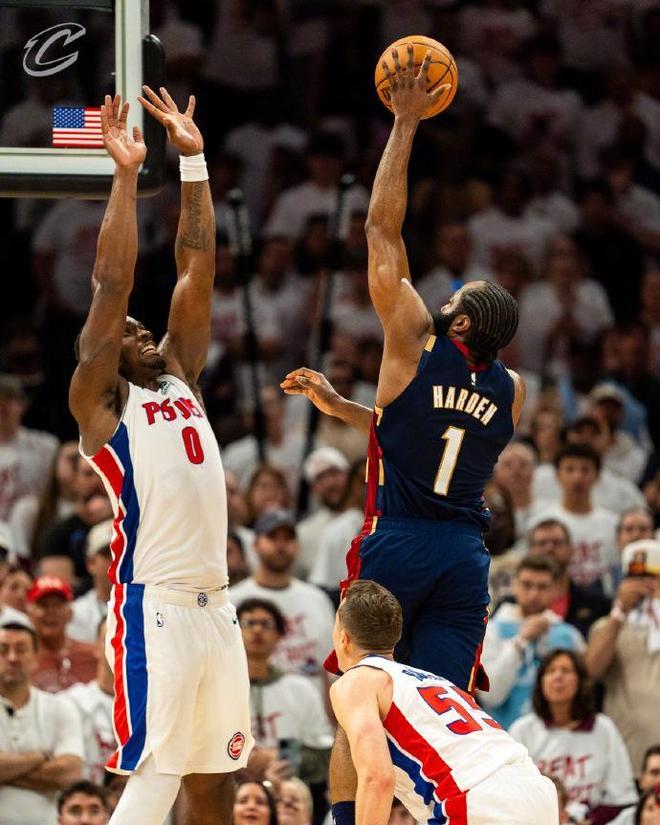季后赛虫？哈登关键7分，一战打破3个NBA记录！要带骑士绝地翻盘