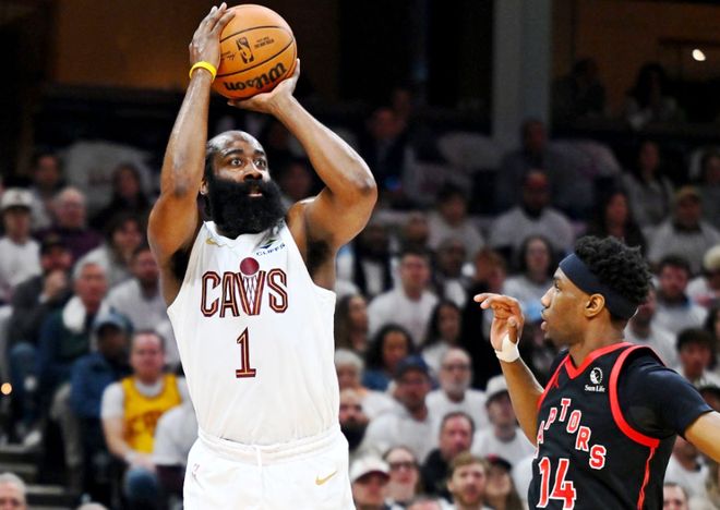 哈登23+9+5迎里程碑！骑士3-2猛龙夺赛点 施罗德末节11分立功