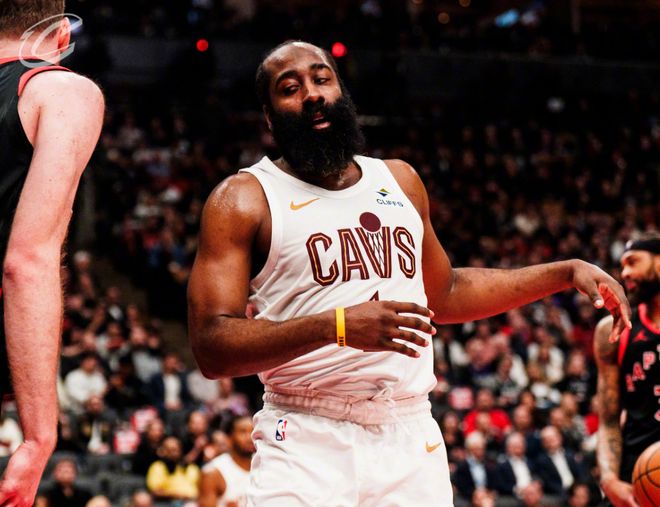 哈登18分8失误，骑士末节崩盘，22分惨败！猛龙三巴组合齐爆发