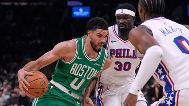 神奇2-1！绿军复仇76人，塔图姆创纪录，马克西空砍31分 探花低迷