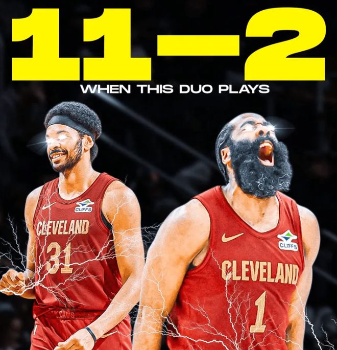 哈登迎来生涯最佳队友？美媒：哈登和阿伦同时登场，骑士11胜2负