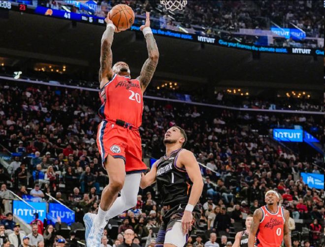 新赛季4连败!快船三天内被太阳双杀 上半场三分14投仅1中