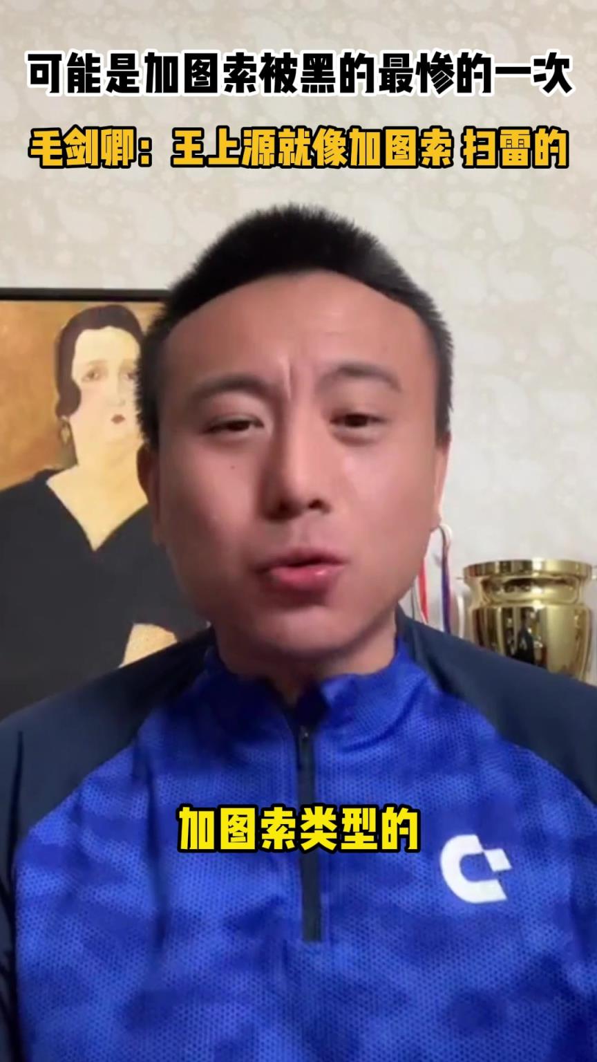 可能是加图索被黑最惨的一次！毛剑卿：王上源像加图索 干扫雷的