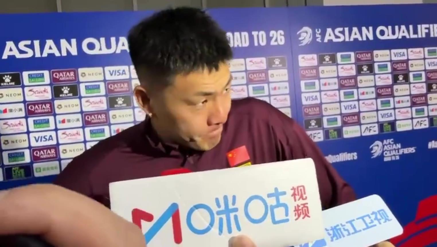 王大雷：今天比在沙特踢得好，两位新队友都不错