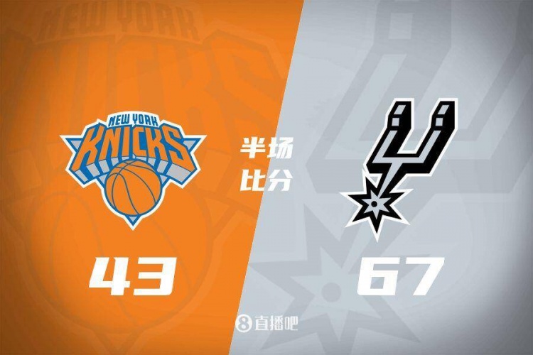 花了？馬刺半場(chǎng)4人得分上雙67-43領(lǐng)先尼克斯24分 唐斯19分