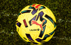 西甲发布冬季新款比赛用球：荧光黄配色，纹理致敬赛车运动