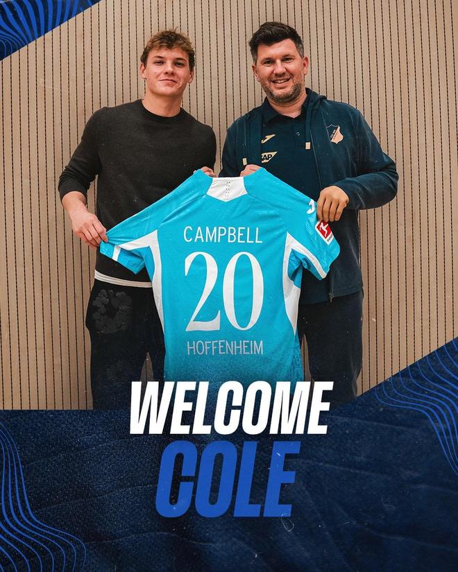 官方：多特边锋科尔-坎贝尔租借加盟霍芬海姆，含买断条款