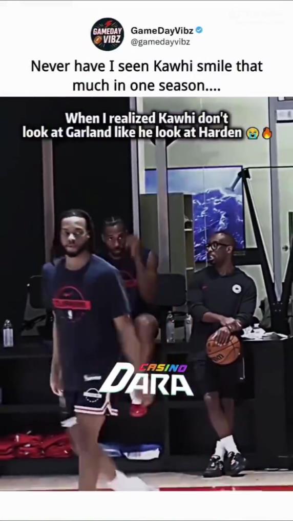 过分解读？国外球迷：当我意识到小卡看加兰眼神和看哈登不一样…