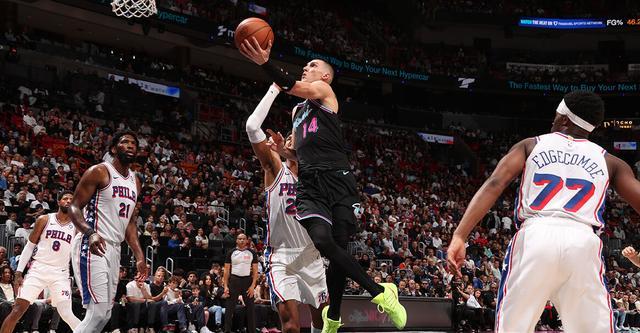 阿德巴约23+16希罗30分 热火主场力克76人