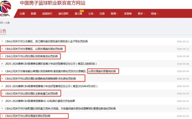 CBA连开两张罚单！两队共计被罚21万+禁赛1场，评优资格也没了