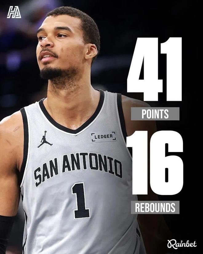 打脸成功！文班30分钟狂砍41+16，8分40秒啊，又创造历史