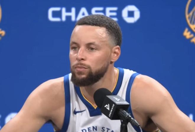 库里：复出首战还是有点紧张，暂时无法像以前一样全力冲刺