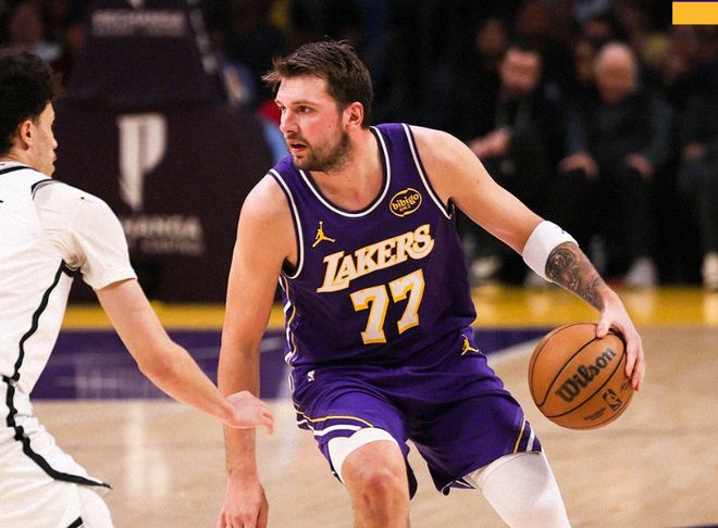 东契奇轰41分8板，湖人拒绝爆冷，击溃篮网！里夫斯末节爆发