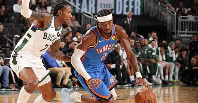 亚历山大高效23分字母哥16分 雷霆胜雄鹿