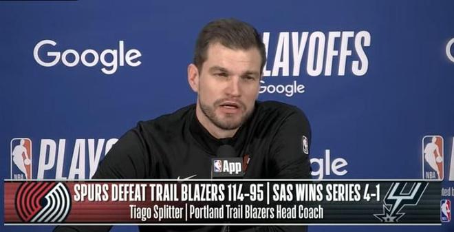 开拓者被淘汰采访！斯普利特满意球队，被文班亚马打服，展望续约