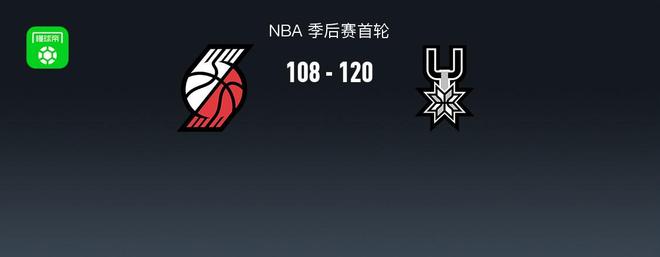NBA战报：马刺120-108开拓者，斯蒂芬-卡斯尔33+2+5
