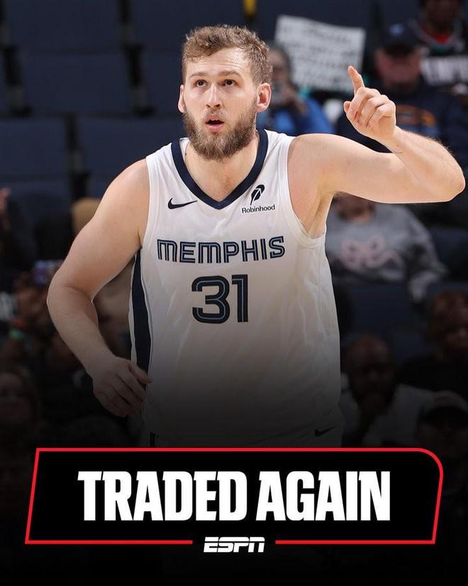 Shams：老鹰以现金方式从爵士交易得到中锋兰代尔