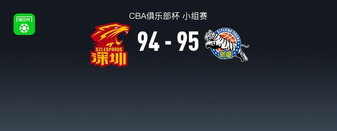 CBA俱乐部杯战报：新疆95-94险胜深圳，特奎维恩-史密斯空砍39分