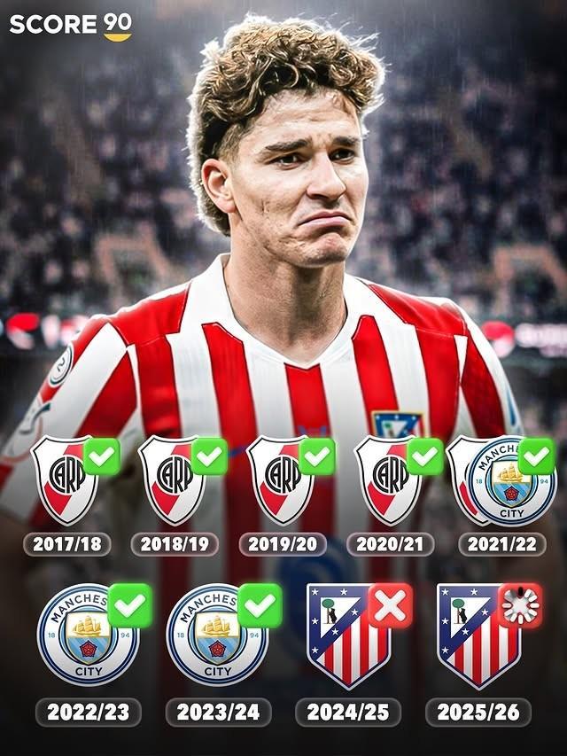 魔力不再?小蜘蛛加盟马竞一年半错失5个冠军,此前年年夺冠