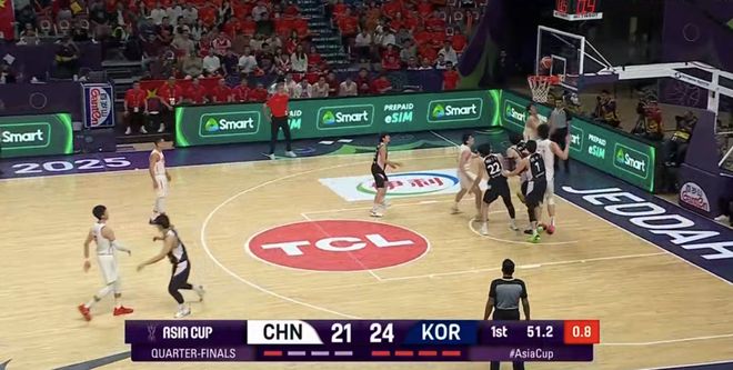 男篮亚洲杯|半场战报：中国46：35韩国，王俊杰15分