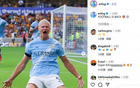 英超开门红＋梅开二度！哈兰德社媒晒照：足球回来了⚽️