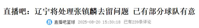 WOW！曝辽宁队有意交易张镇麟！这可是3冠顶级小前锋