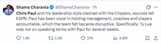 保罗多方致歉仍让快船内部不满！被曝无球队愿接手 铁林无法理解